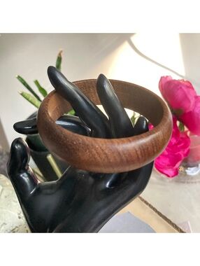 Vintage Wooden Bangle Bracelet